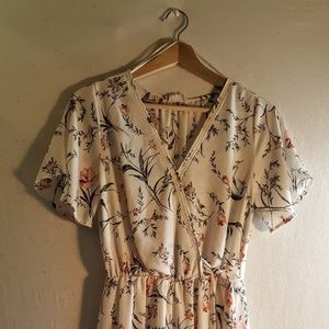 Floral White Summer Dress